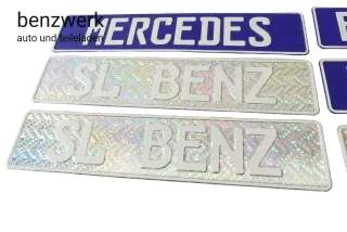 Mercedes Konvolut diverse Dekoration Verkaufsschilder Kennzeichen ✔️ - Bild 4
