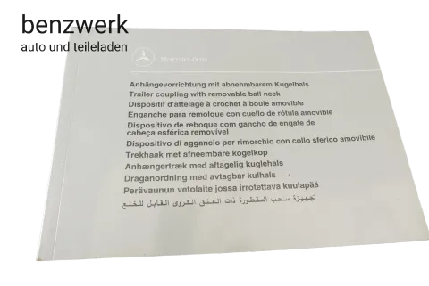 Mercedes W140 W124 Bedienungsanleitung Anhängerkupplung AHK 1405840097✔