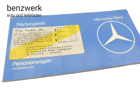 Mercedes W123 R107 W116 Serviceheft Checkheft Bordbuch 1235845895 ✔️