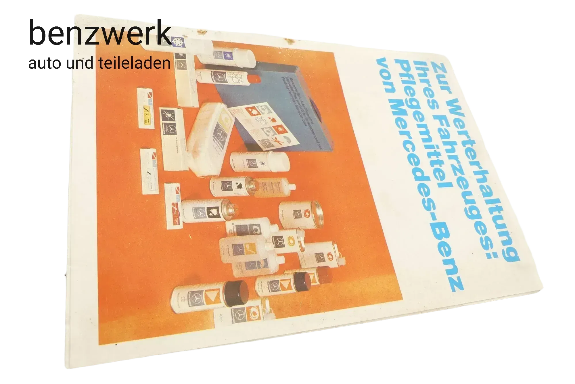 Mercedes Faltblatt Prospekt Pflegemittel ca 1980✔️ - Bild 1