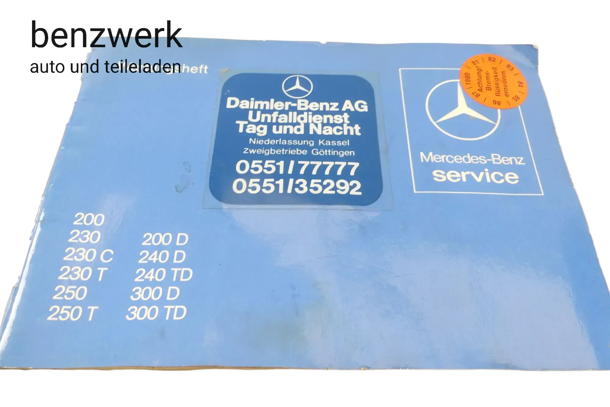 Mercedes W123 Diesel Serviceheft Checkheft Bordbuch 1235844693 ✔️ - Bild 1