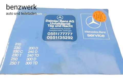 Mercedes W123 Diesel Serviceheft Checkheft Bordbuch 1235844693 ✔️