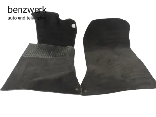 Mercedes W124 Teppich Velour schwarz vorne links rechts 1246804940 1246805040 ✔️ - Bild 1
