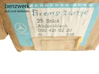 Mercedes W108 W111 W113 W115 2X Abdeckblech Bremssattel vorne NEU NOS 0004210220 - Bild 4