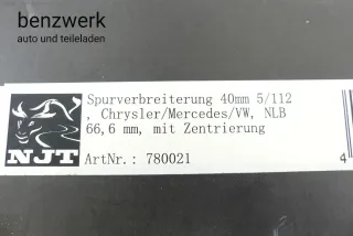 NJT Spurverbreiterung 40mm 5/112 Mercedes VW Audi ETC NEU 780021✔️ - Bild 4