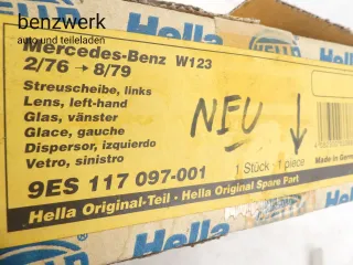 Mercedes W123 Streuscheibe Scheinwerfer links rund HELLA NEUWERTIG 1238261190 - Bild 2