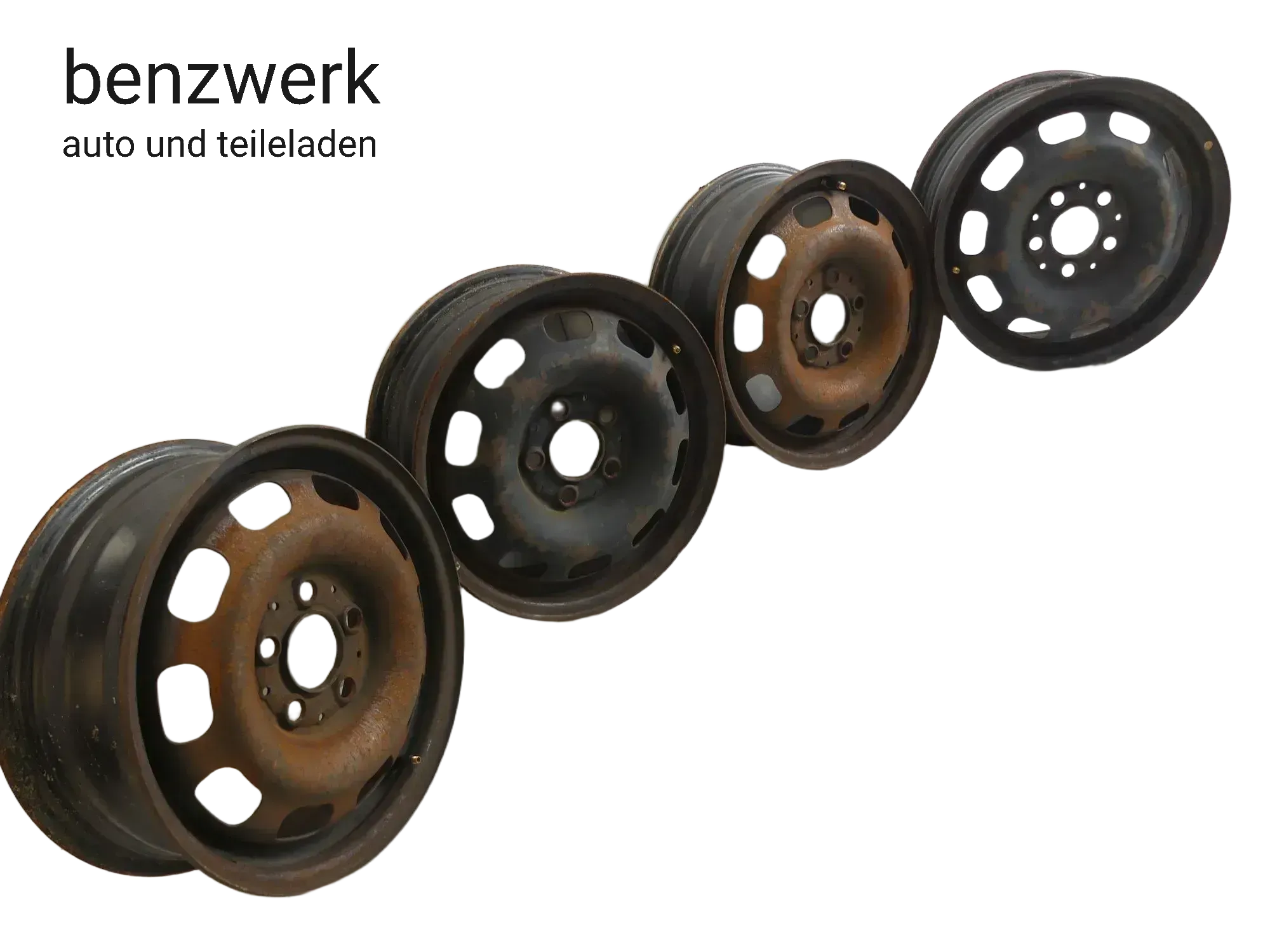 Mercedes W168 4x Stahlfelge 5,5x15 ET54 ORIGINAL 1684000702 ✔️ - Bild 1