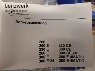 Mercedes W124 Betriebsanleitung Bedienungsanleitung NEU NOS 1245843782 ✔️ - Bild 3