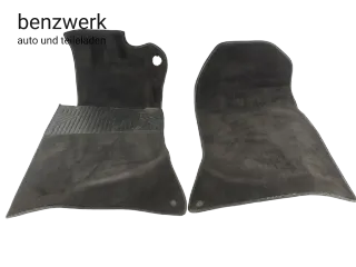 Mercedes W124 Teppich Velour schwarz vorne links rechts 1246804940 1246805040 ✔️ - Bild 1