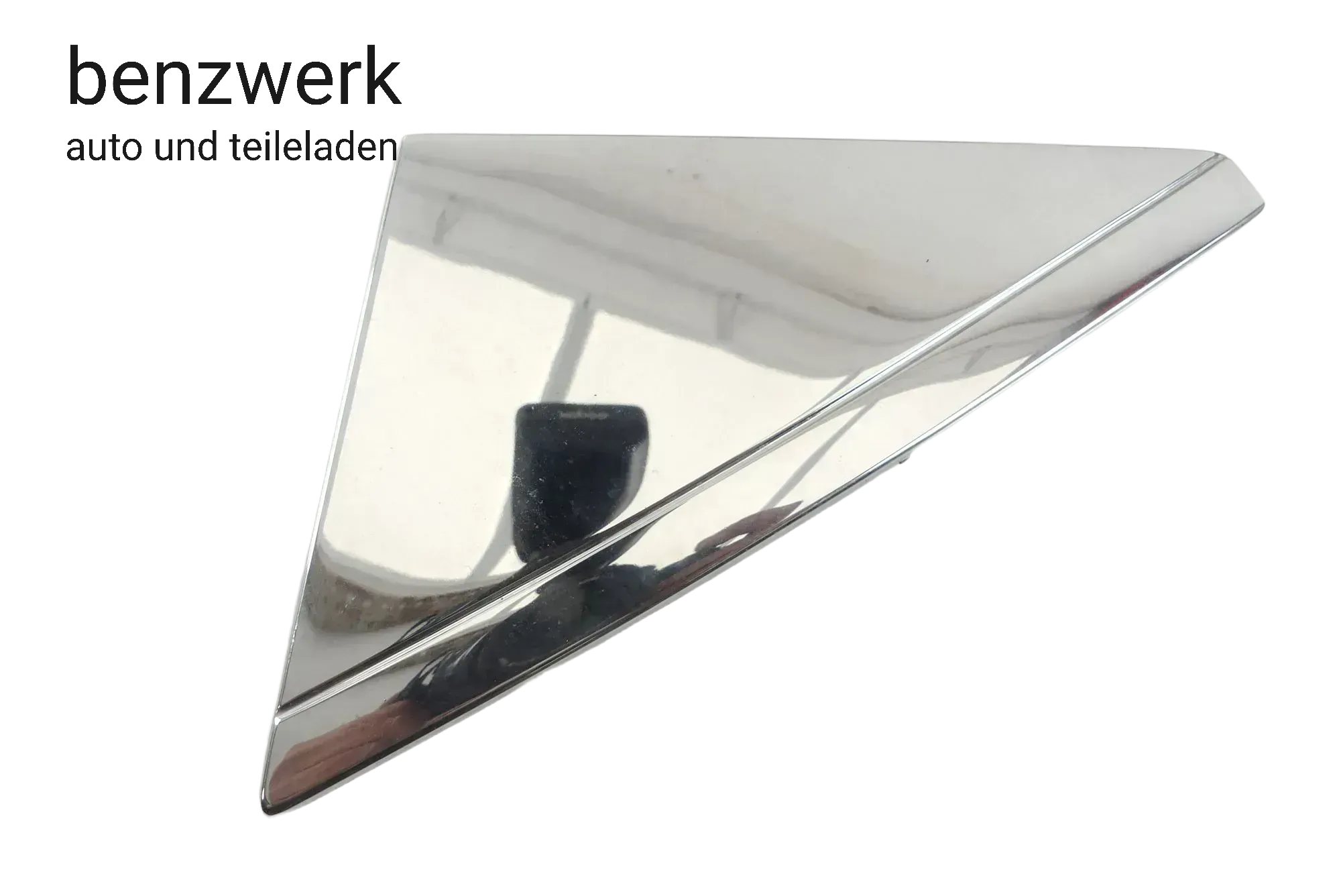 Mercedes W123 S123 Chrom Abdeckung Tür rechts aussen Spiegeldreieck 1237250211 - Bild 1