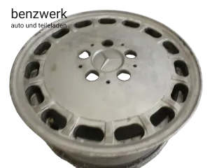 Mercedes W124 1x Felge Alufelge 6,5x15 ET49 Gullideckel ORIGINAL 1244001802 ✔️ - Bild 1