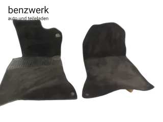 Mercedes W124 Teppich Velour schwarz vorne links rechts 1246804940 1246805040 ✔️ - Bild 1