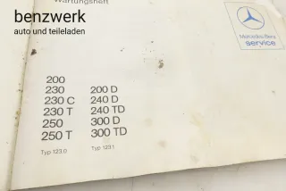 Mercedes W123 Diesel Serviceheft Checkheft Bordbuch 1235844693 ✔️ - Bild 2