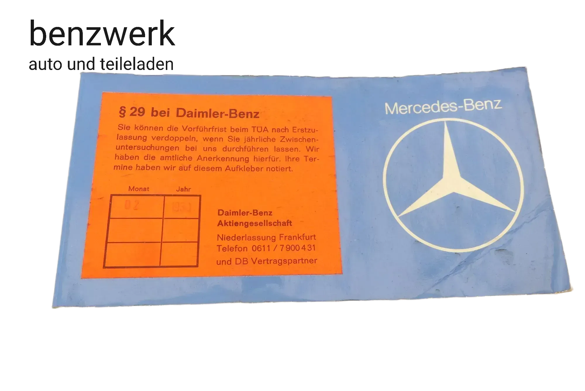 Mercedes W123 R107 W116 Serviceheft Checkheft Bordbuch 1235848995 ✔️ - Bild 1