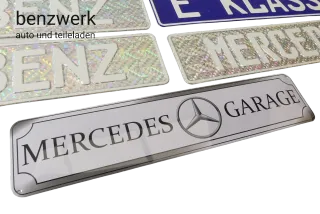 Mercedes Konvolut diverse Dekoration Verkaufsschilder Kennzeichen ✔️ - Bild 2