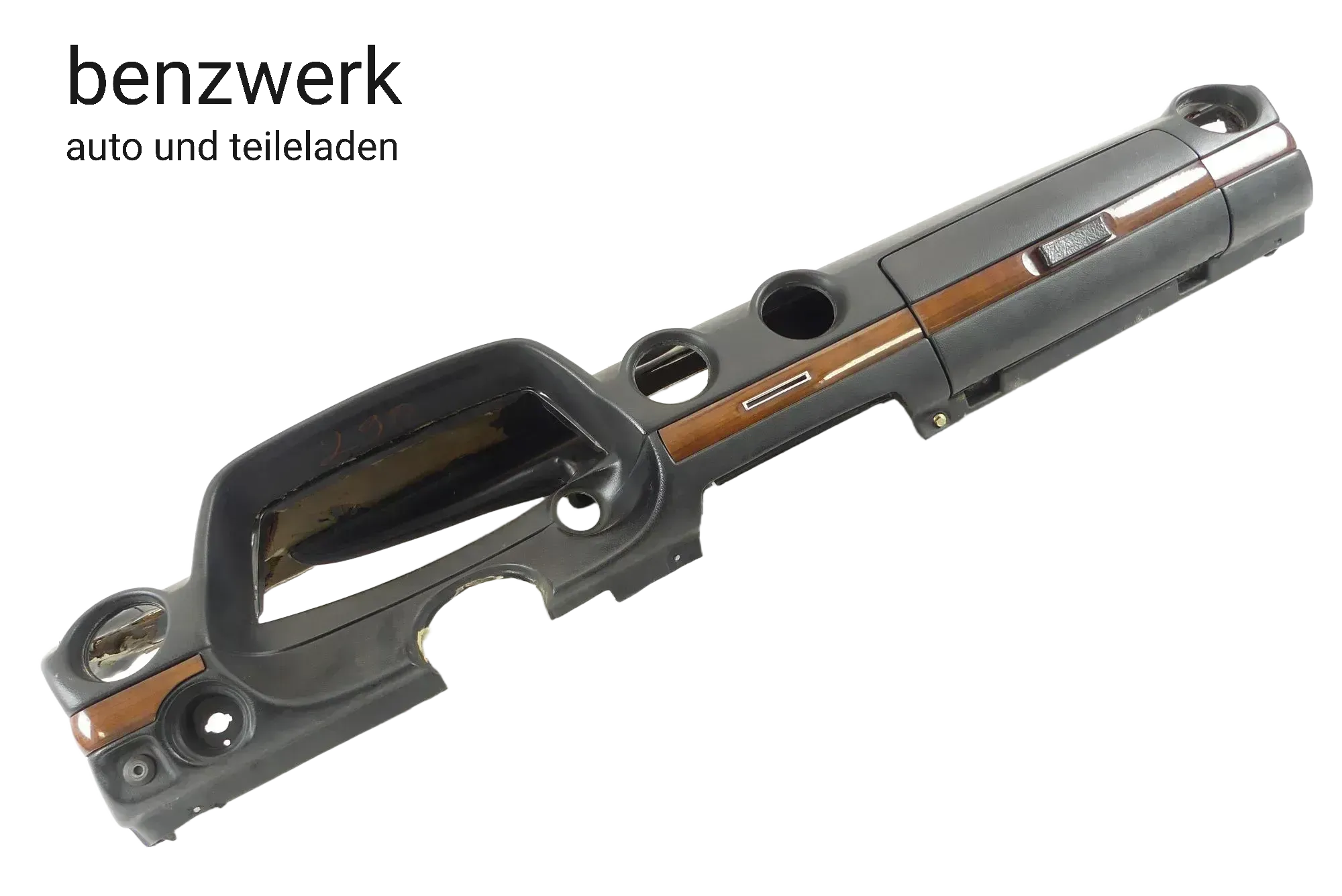 Mercedes W123 1. Serie Armaturenbrett schwarz mit Zebrano 1236800387 1236803587 - Bild 1