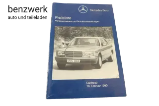 Merceses Broschüre Faltblatt Preisliste 02/90 6060029057 ✔️ - Bild 1