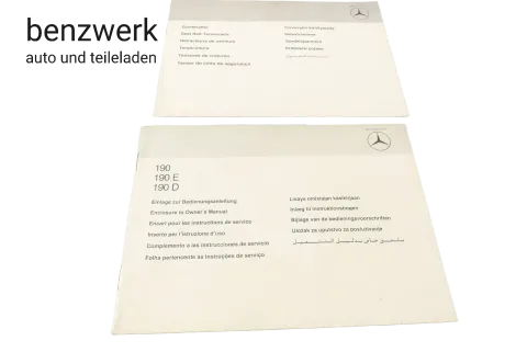Mercedes W201 190 Betriebsanleitung Bedienungsanleitung 2045844196 201584096✔