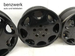Mercedes W124 4x Alufelge schwarz 6,5x15 ET44 1244011802 ✔️ - Bild 3