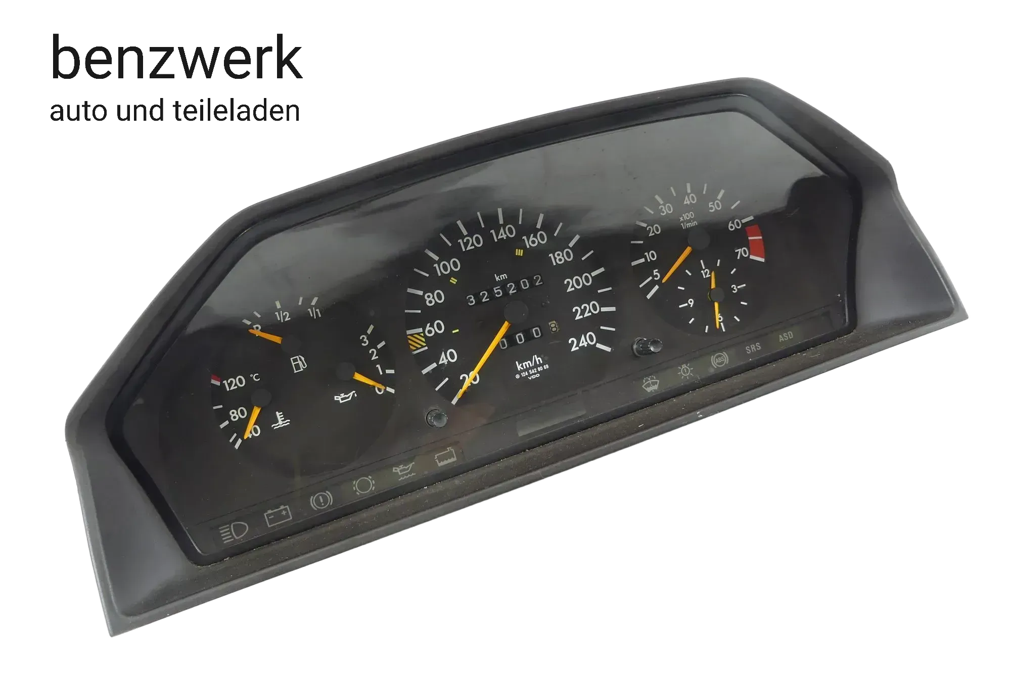 Mercedes W124 Kombiinstrument Tacho Cockpit ASD ASR K= 0,780 1245428069 ✔️ - Bild 1