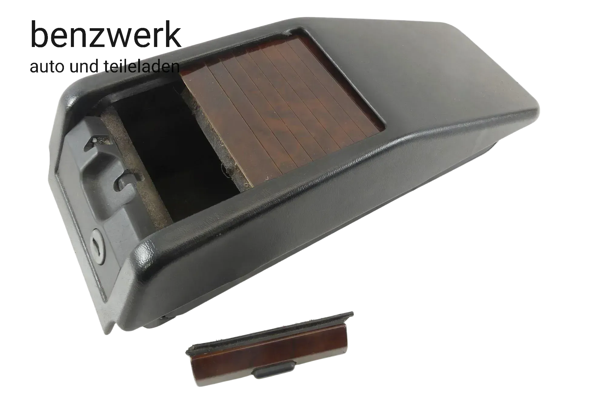 Mercedes W124 Rollobox Wurzelholz schwarz ORIGINAL 1246800852 ✔️ - Bild 1