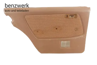 Mercedes W123 1.Serie 280 Türverkleidung hinten links braun tabak Stoff Rhombe - Bild 1