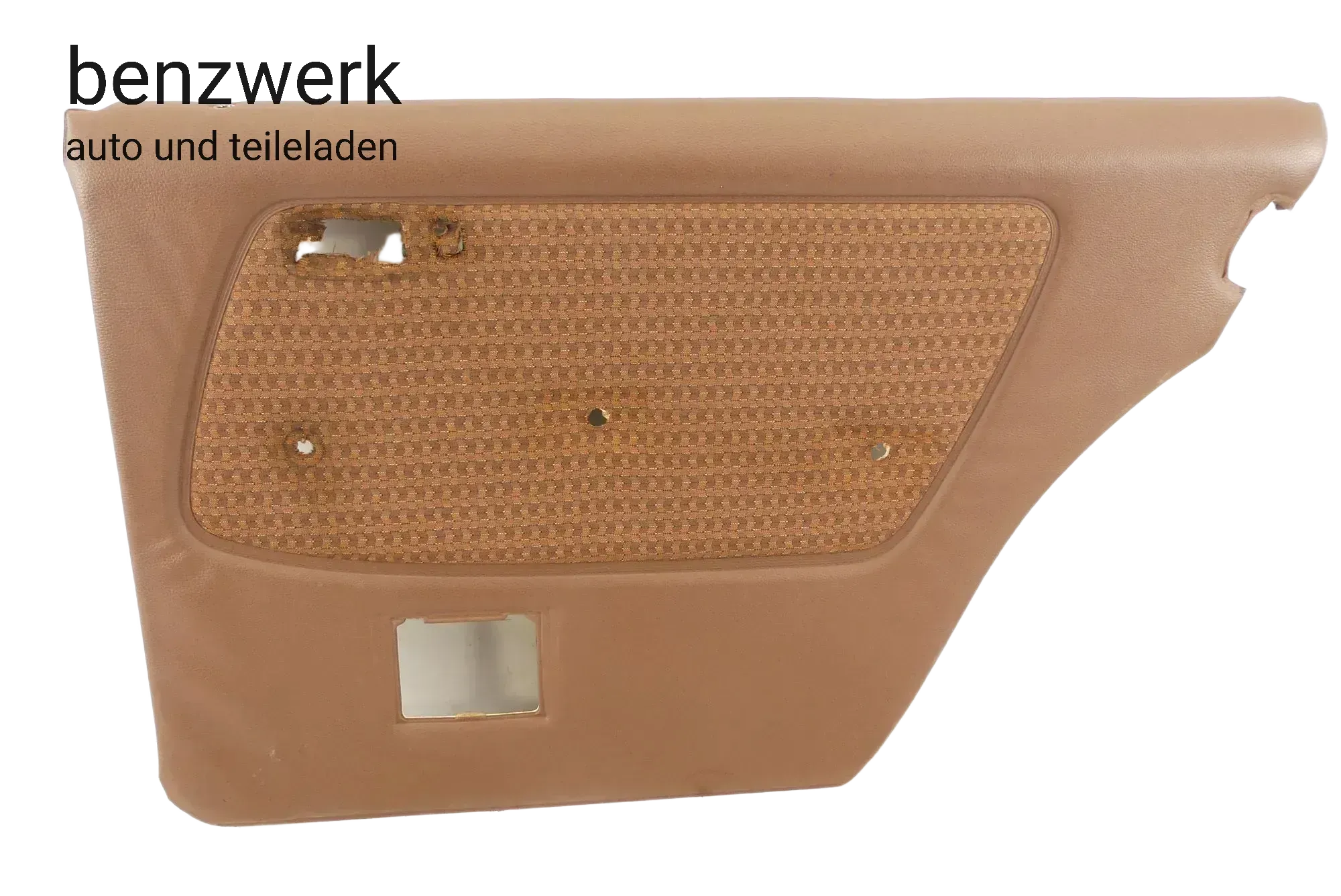 Mercedes W123 1.Serie 280 Türverkleidung hinten rechts braun tabak Stoff Rhombe - Bild 1