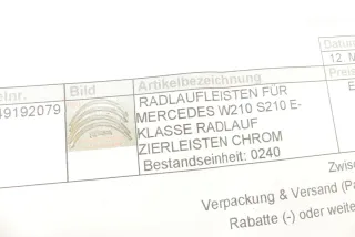 Mercedes W210 Fender Trim Radlaufchrom NEU NOS WE0115✔️ - Bild 2
