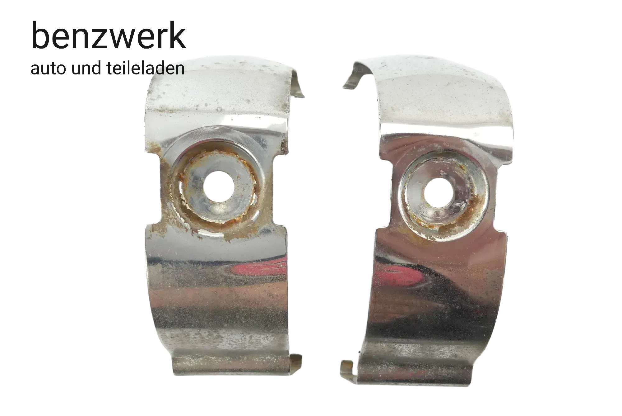 Mercedes W123 Coupe C123 2x Chromspange Stoßstange hinten ORIGINAL 1238850523✔️ - Bild 1