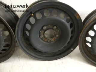 Mercedes W210 4x Stahlfelge ORIGINAL 6,5x15 ET37 2104000202 ✔️ - Bild 4
