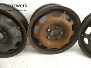 Mercedes W168 4x Stahlfelge 5,5x15 ET54 ORIGINAL 1684000702 ✔️ - Bild 4