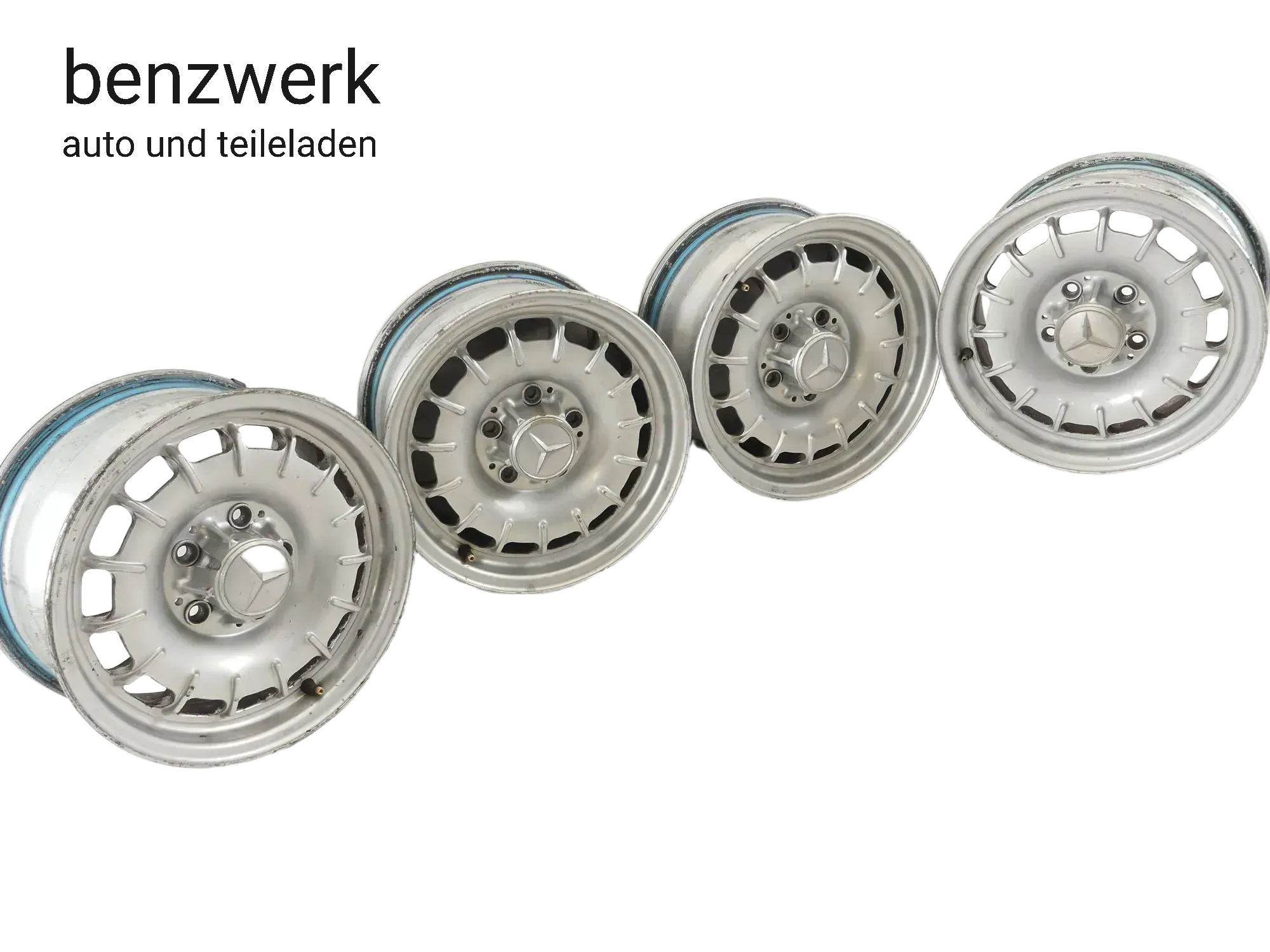 Mercedes W116 R107 4x Alufelge Barockfelge 6,5x14 ET30 1264002102 ✔️ - Bild 1