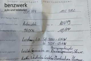 Mercedes W201 W124 190E 200E 2,0 Motor 98000km M102.962 M102 ✔️ - Bild 9