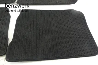 Mercedes W124 4x Fußmatte Teppich Rips schwarz ORIGINAL ✔️ - Bild 8