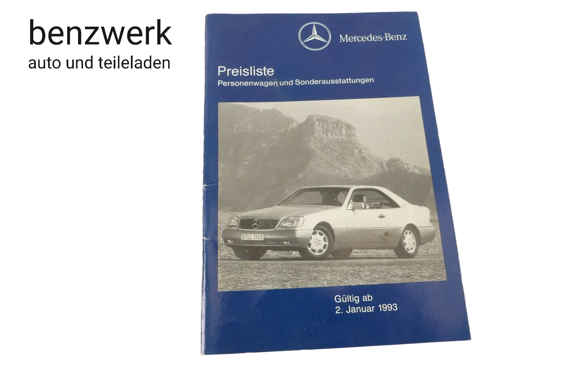 Merceses Broschüre Faltblatt Preisliste 02/93 6060019365/1 ✔️ - Bild 1
