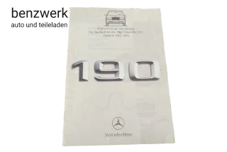 Merceses W201 190 Broschüre Faltblatt Sparbuch Originalteile ✔️ - Bild 1