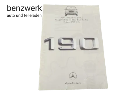 Merceses W201 190 Broschüre Faltblatt Sparbuch Originalteile ✔️
