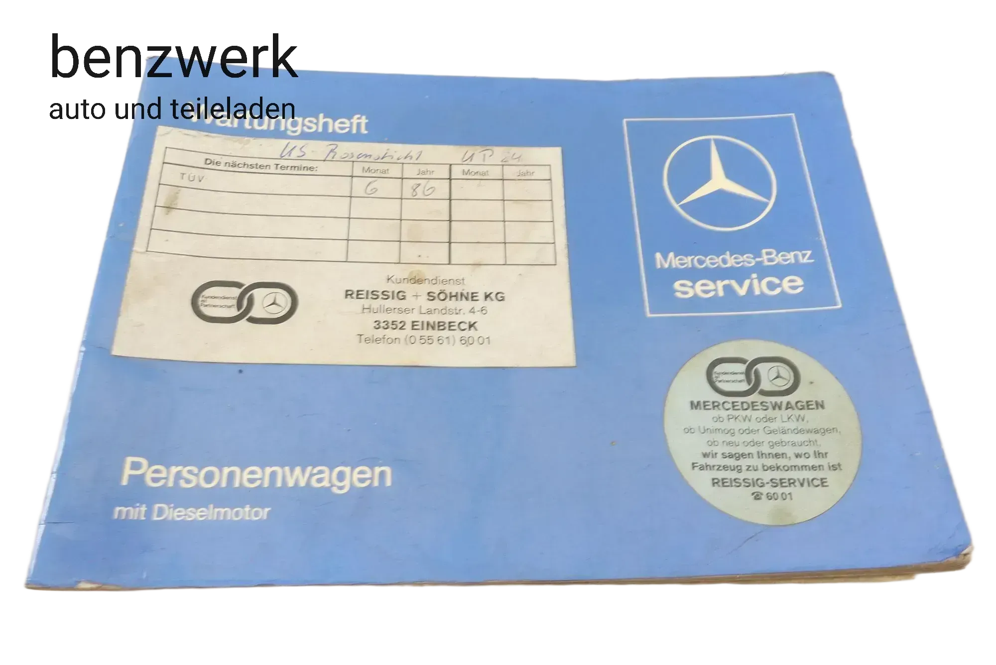 Mercedes W123 Diesel Serviceheft Checkheft Bordbuch 1235846893 ✔️ - Bild 1