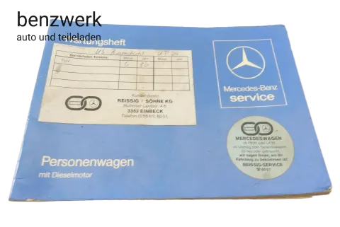 Mercedes W123 Diesel Serviceheft Checkheft Bordbuch 1235846893 ✔️