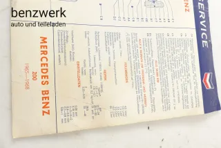 Mercedes W110 200 Chevron Service Serviceplan Werkstatt RARITÄT  ✔️ - Bild 4