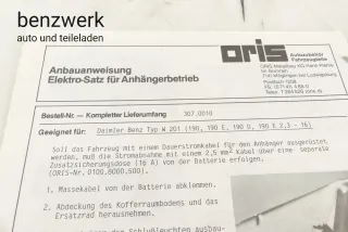 Mercedes W201 190 Anbauanleitung Anhängerkupplung AHK ORIS 03070010002 ✔️ - Bild 2