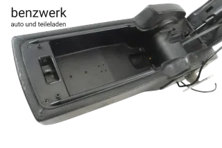 Mercedes W124 MAL Armlehne vorne mit Klappdeckel Telefon Leder schwarz ✔️ - Bild 8