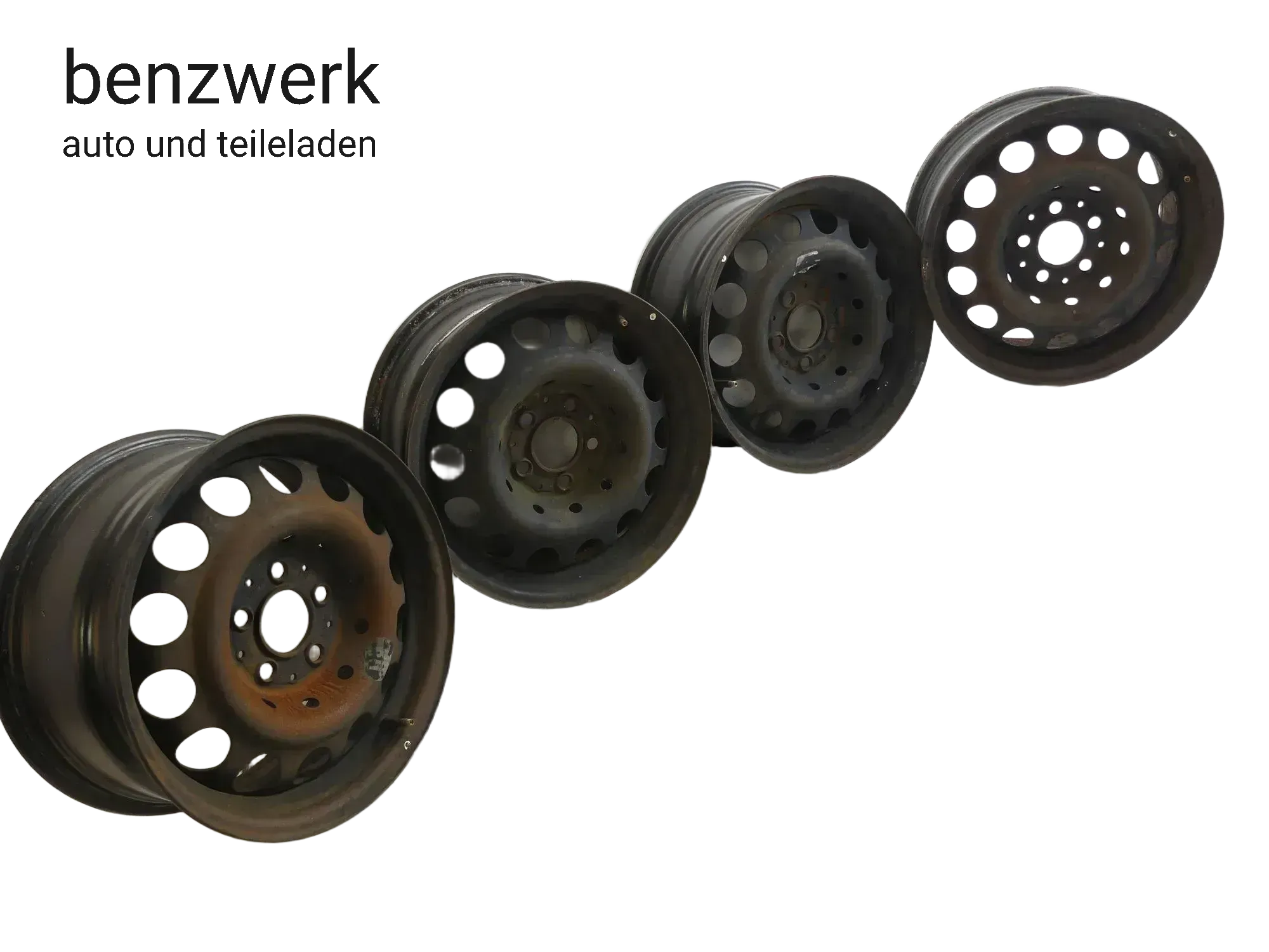 Mercedes W140 4x Stahlfelge ORIGINAL 7,5x16 ET51 1404000802 ✔️ - Bild 1