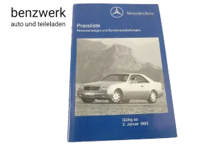 Merceses Broschüre Faltblatt Preisliste 02/93 6060019365/1 ✔️ - Bild 1
