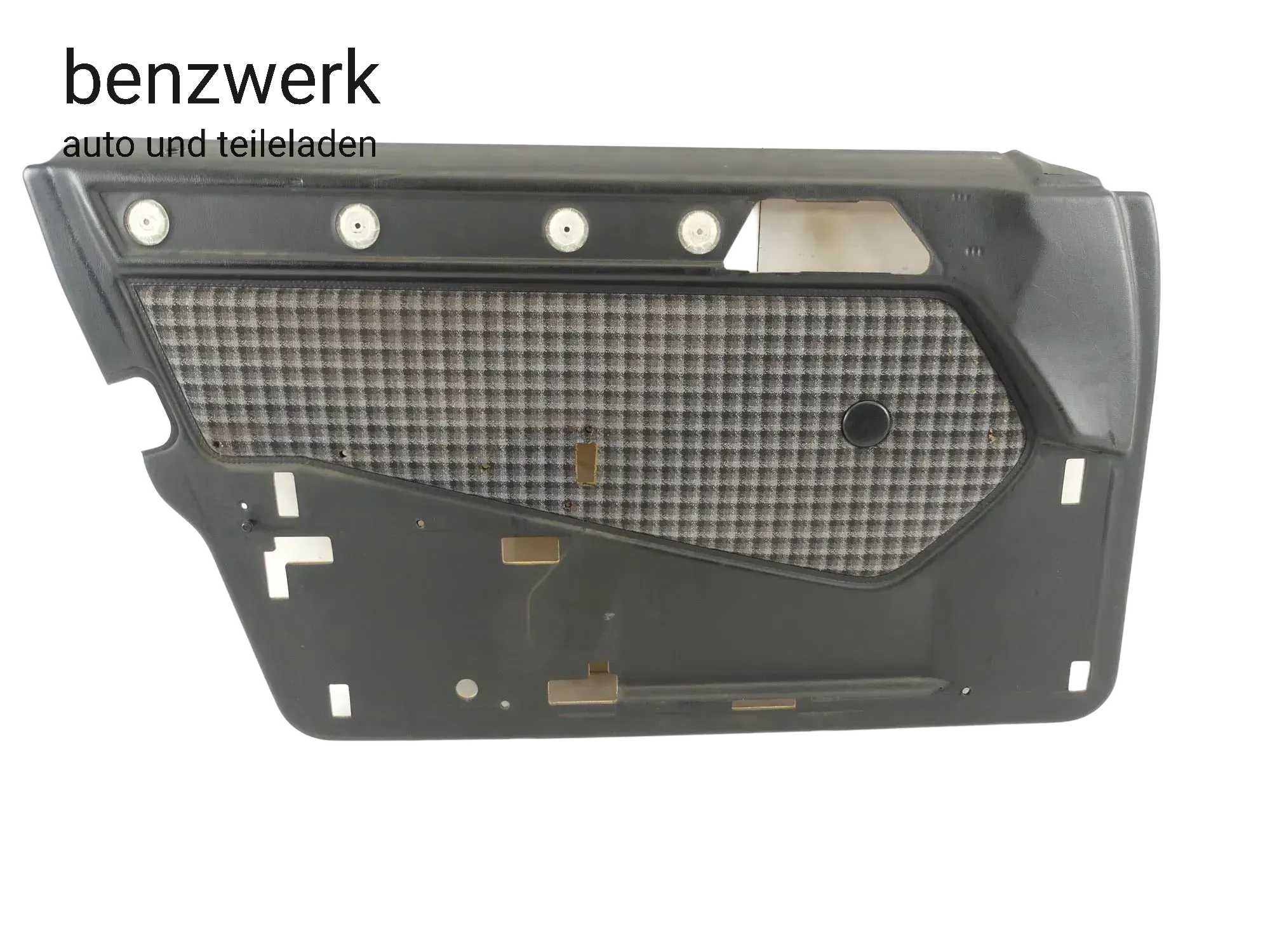 Mercedes W124 Türverkleidung vorne links Stoff karo schwarz  ✔️ - Bild 1