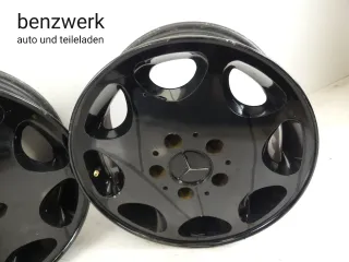 Mercedes W124 4x Alufelge schwarz 6,5x15 ET44 1244011802 ✔️ - Bild 5