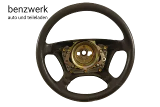 Mercedes W124 W140 W202 Lenkrad Leder schwarz ab 08/93 ORIGINAL 390mm✔️ - Bild 1