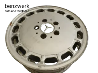 Mercedes W124 1x Felge Alufelge 6,5x15 ET49 Gullideckel ORIGINAL 1244001802 ✔️ - Bild 1