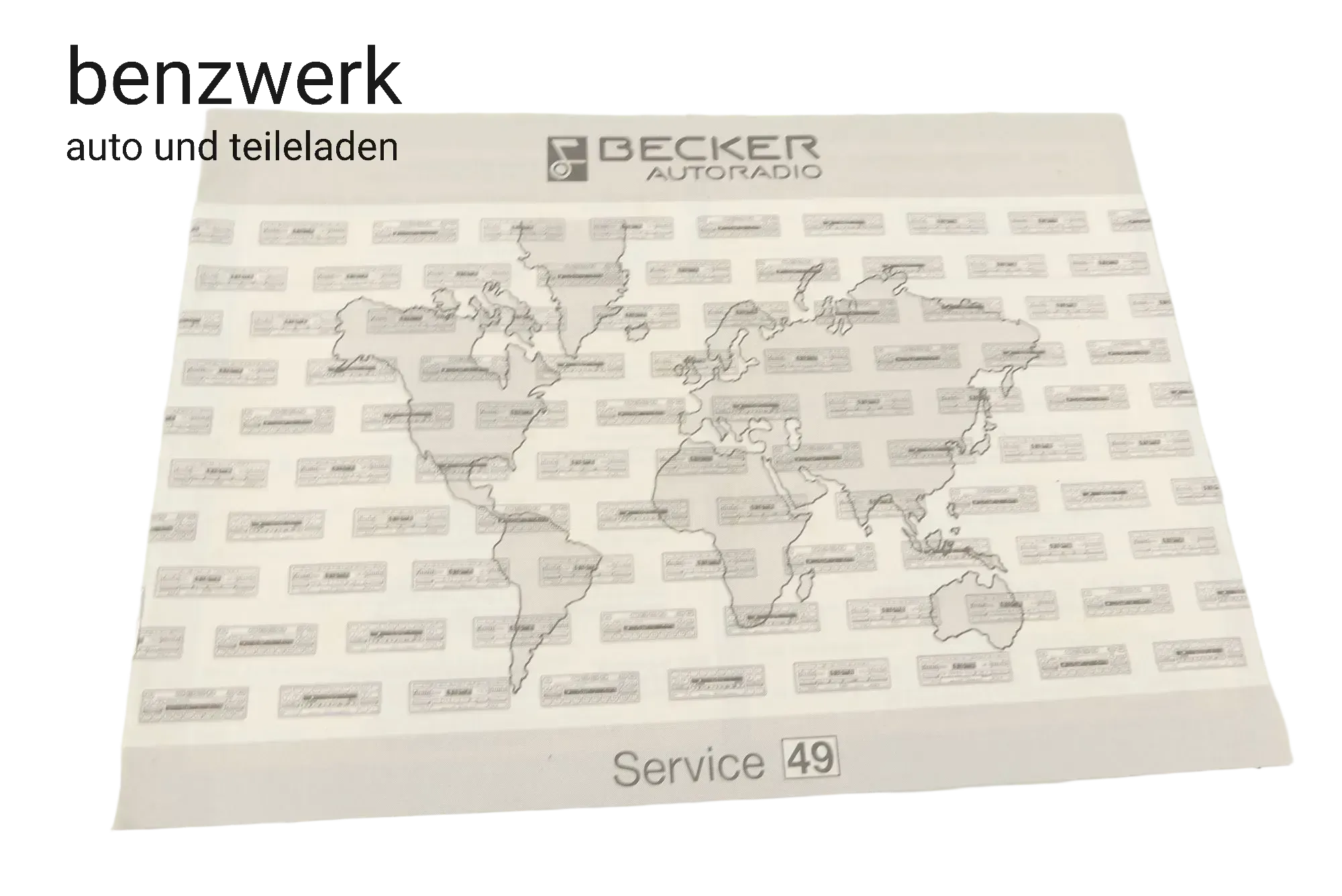 Becker Autoradio Faltblatt Service  ✔️ - Bild 1