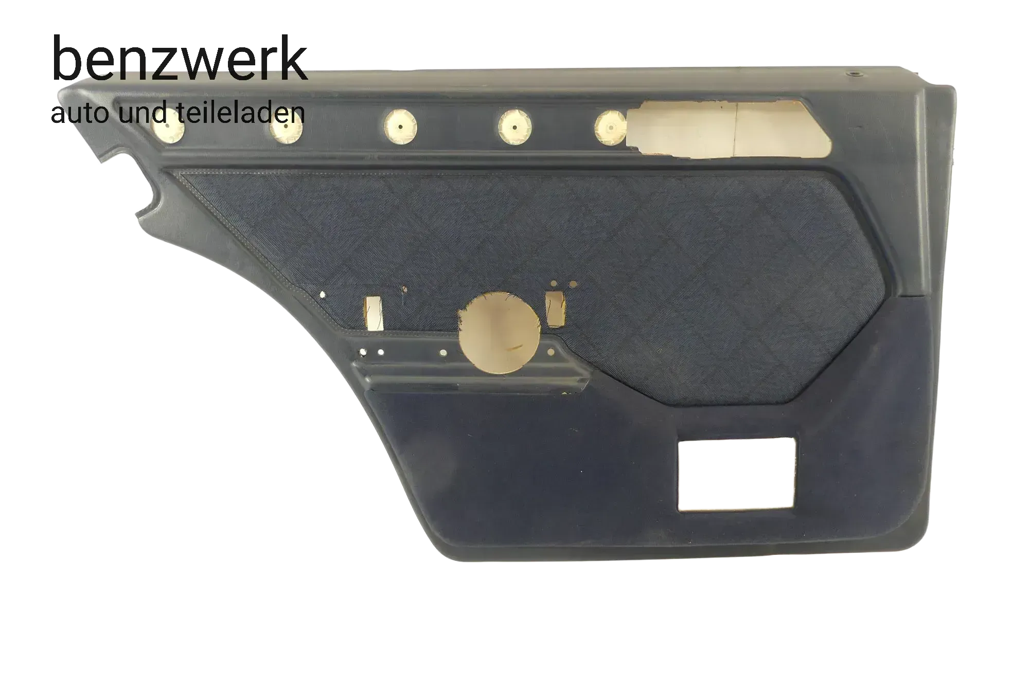 Mercedes W124 Kombi S124 Mopf2 Türverkleidung hinten links Stoff blau ORIGINAL - Bild 1